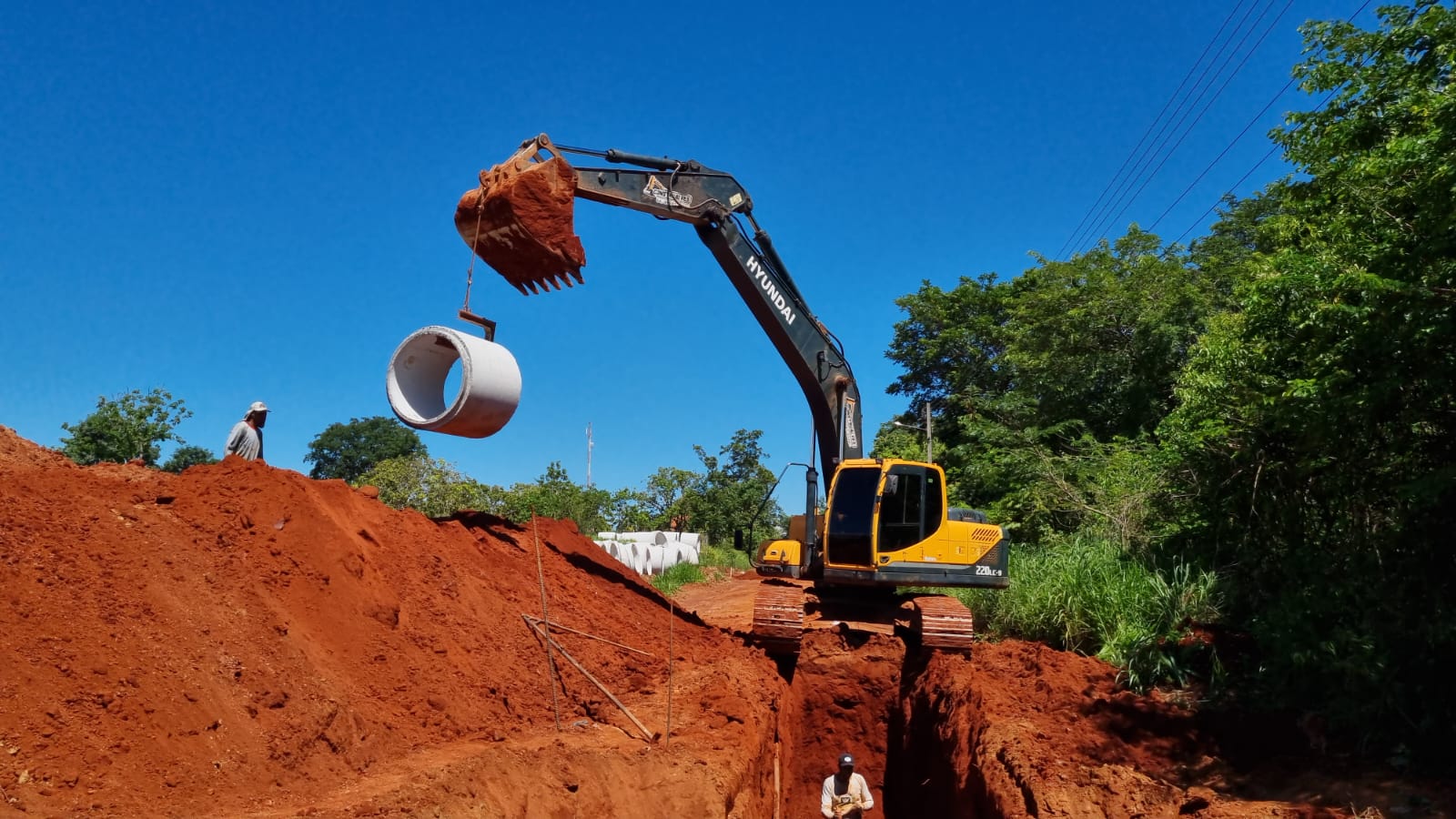 Obra de drenagem pluvial