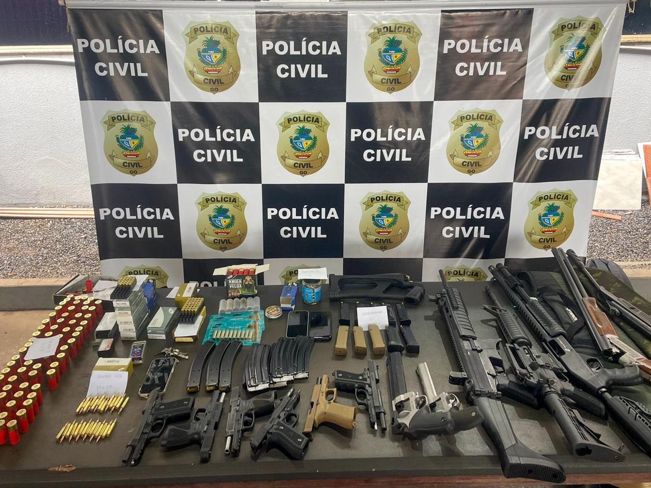 Tentativa de homicídio leva à descoberta de arsenal em Montividiu e Rio Verde