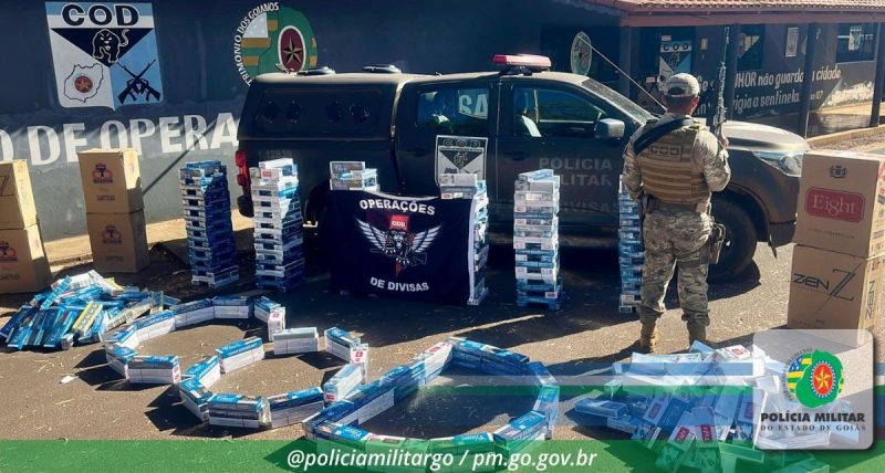 Polícia apreende carga de cigarros contrabandeados em operação no sudoeste de Goiás