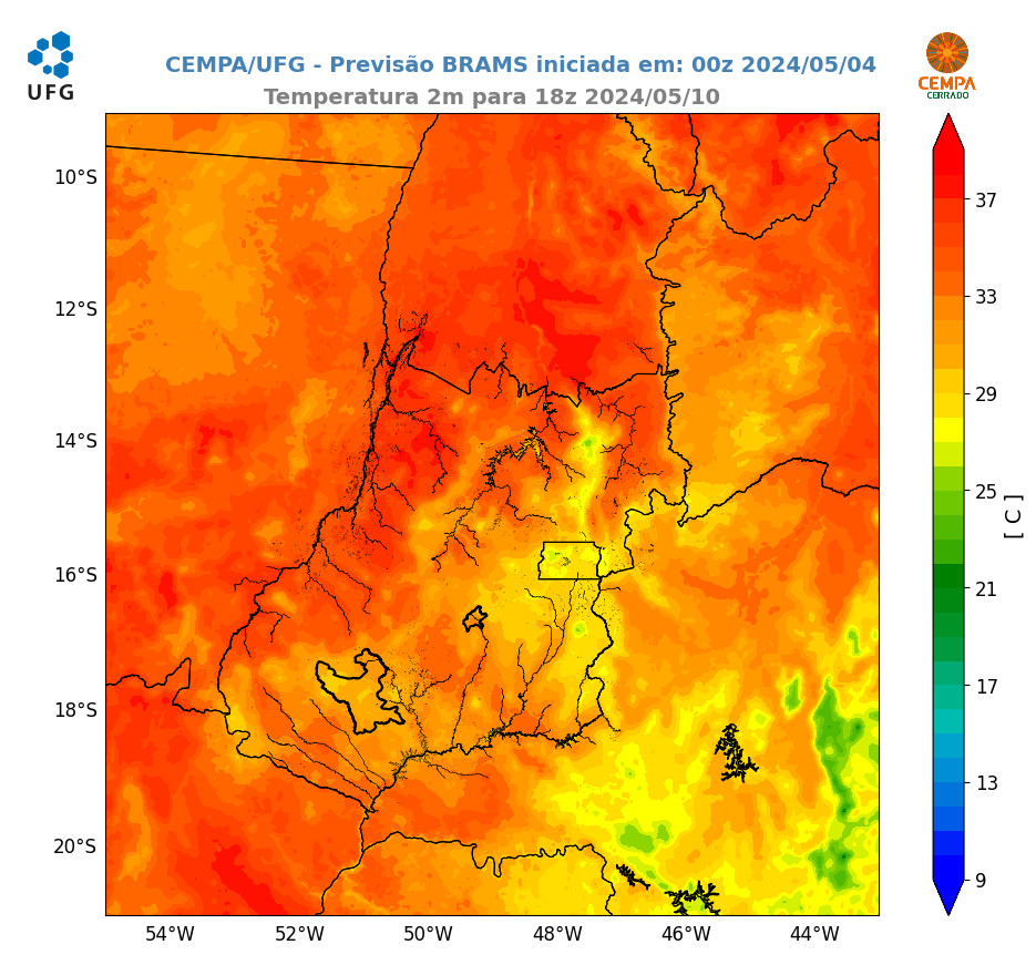 Goiás terá poucas chuvas e altas temperaturas na 1ª quinzena de maio