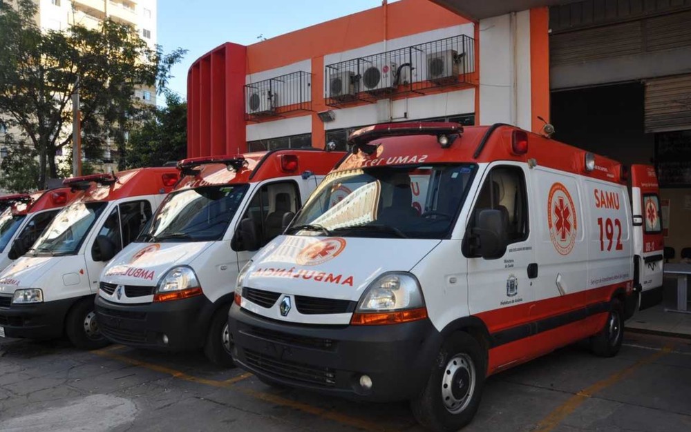 Ambulâncias do Samu — Foto: Divulgação/Prefeitura de Goiânia