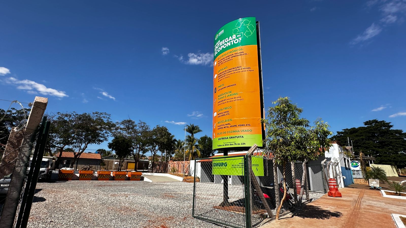 Goiânia possui cinco Ecopontos disponíveis para descarte regular de entulhos e outros resíduos em pequena escala. Foto: Luciano Magalhães