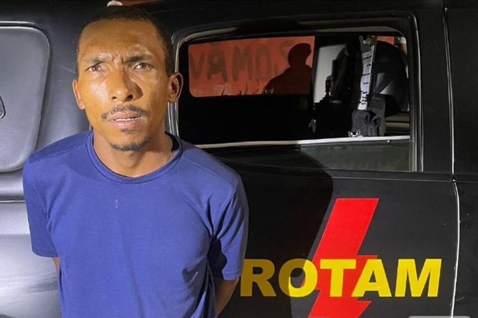Em Luziânia, Rotam prende homem conhecido como “Novo Lázaro”. Foto: Divulgação Rotam Goiás