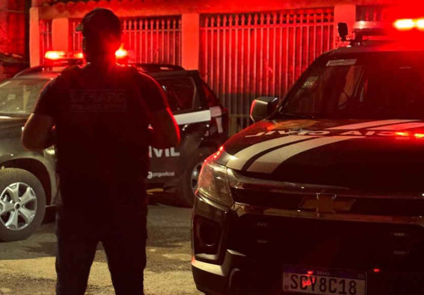 Operação contra tráfico de drogas Luziânia. Foto: Reprodução PCGO