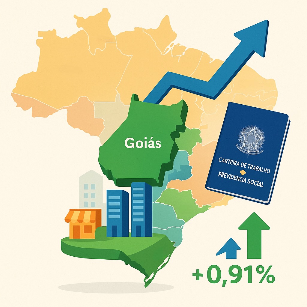 Goiás lidera crescimento proporcional de empregos formais em abril, no melhor resultado da história do Novo Caged