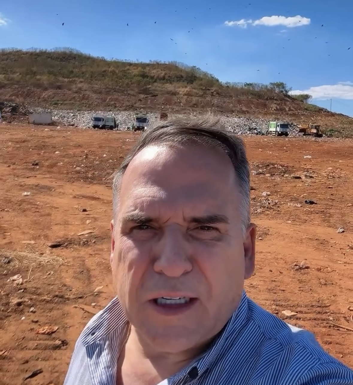 Sandro Mabel visita Aterro Sanitário de Goiânia (Foto: Reprodução/Redes Sociais)