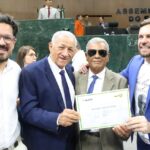 Jeovanito com o presidente da Alego, Bruno Peixoto