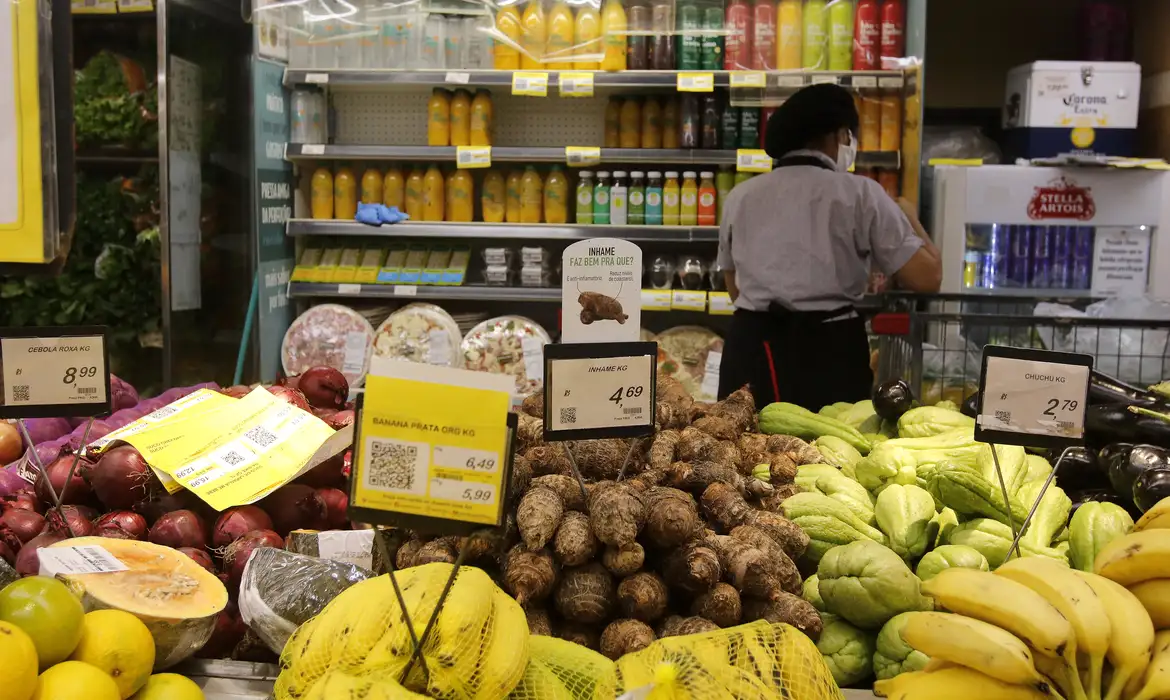 deflação alimentos