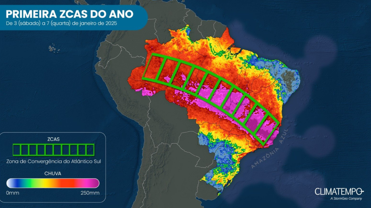 Na capital, a previsão indica sol com variação de nebulosidade e pancadas de chuva, principalmente a partir da tarde - Reprodução/Climatempo