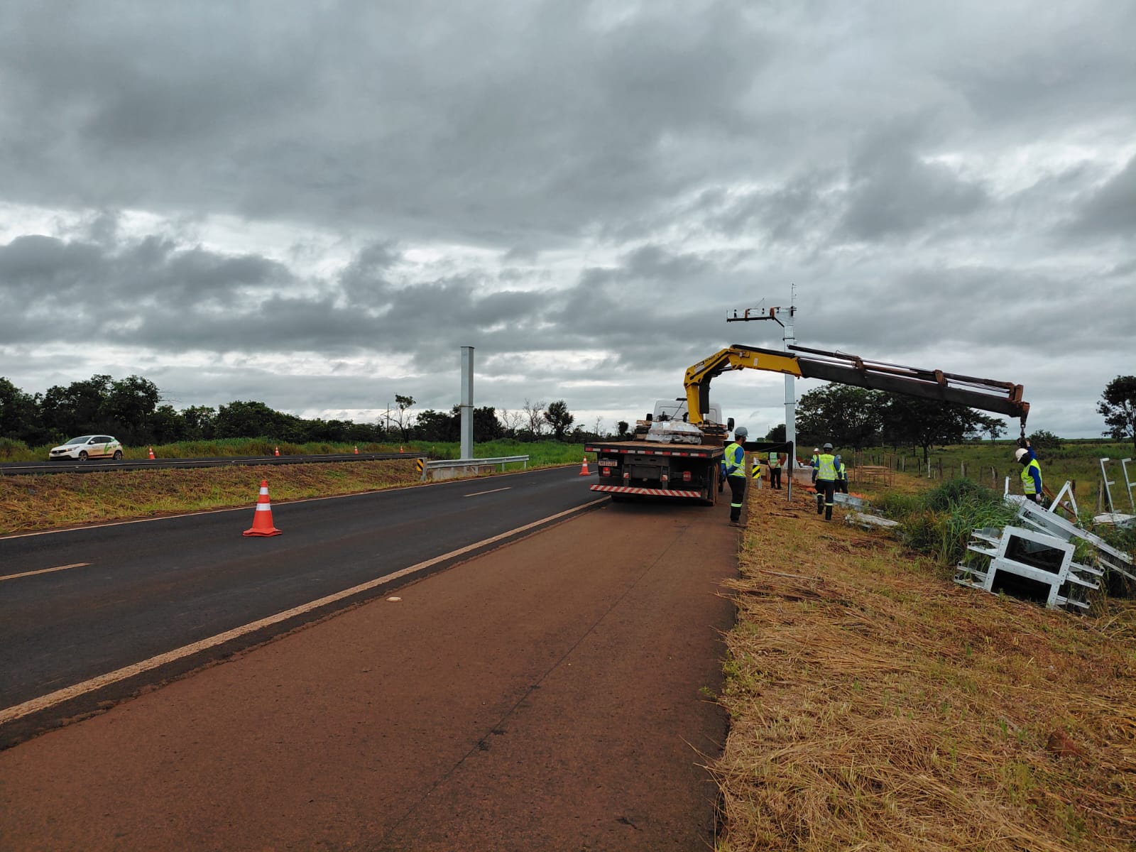 Interdição da BR-060, em Acreúna