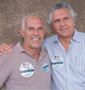 Marlon Caiado, presidente do Anápolis, com primo Ronaldo Caiado