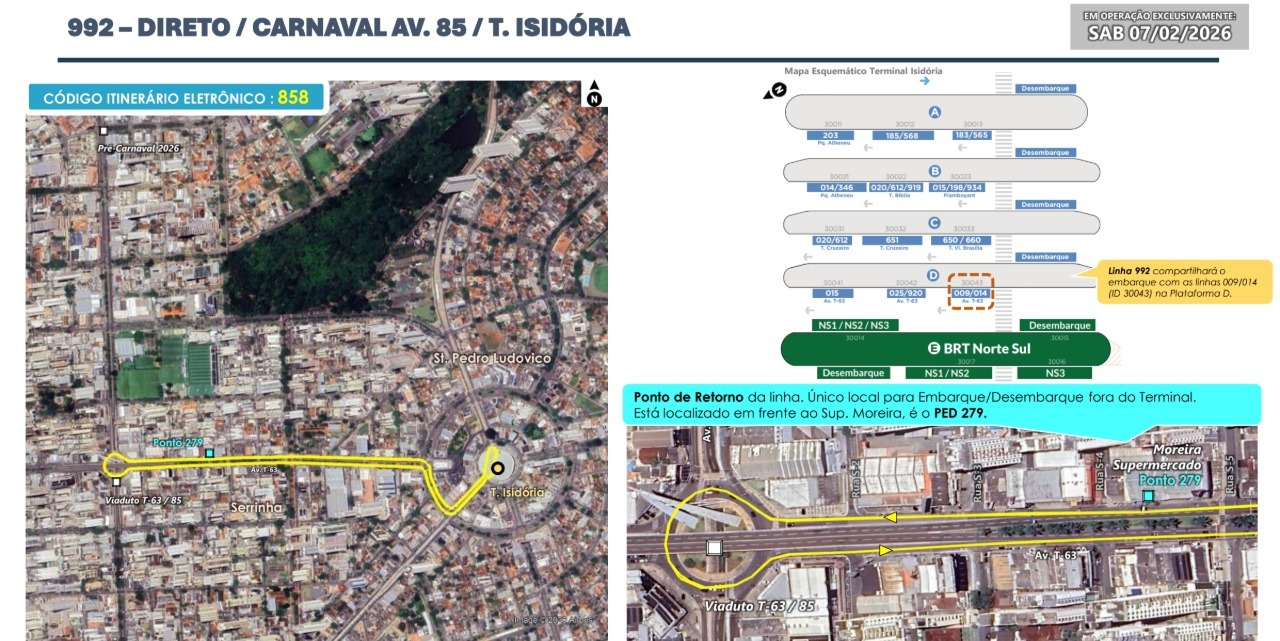 linhas de ônibus carnaval