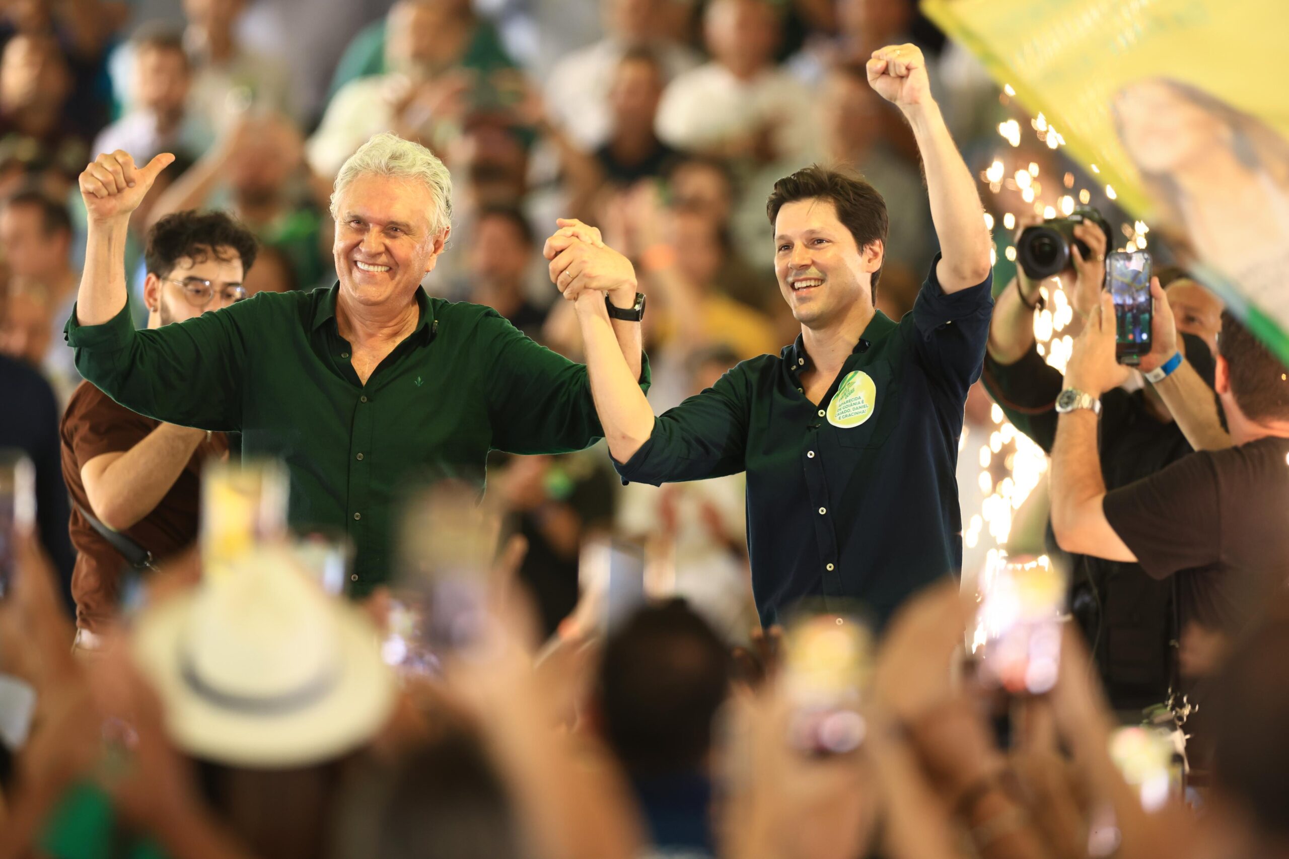 Daniel e Caiado, em Jaraguá