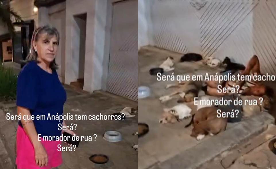 Viralizou em Anápolis publicação denuncia situação de mulher e cães em vulnerabilidade e cobra ação do prefeito