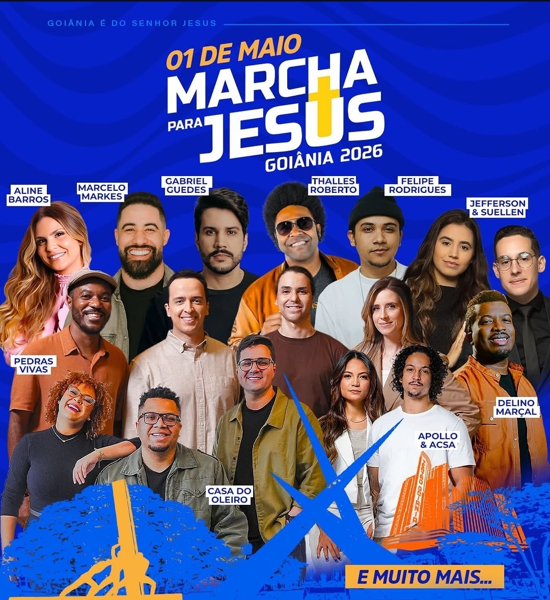 Faltam 9 dias: Marcha para Jesus 2026 promete reunir multidão em Goiânia