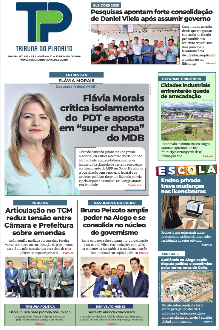 EDIÇÃO Nº 1.845 – GOIÂNIA, DE 17 A 23 DE MAIO DE 2026