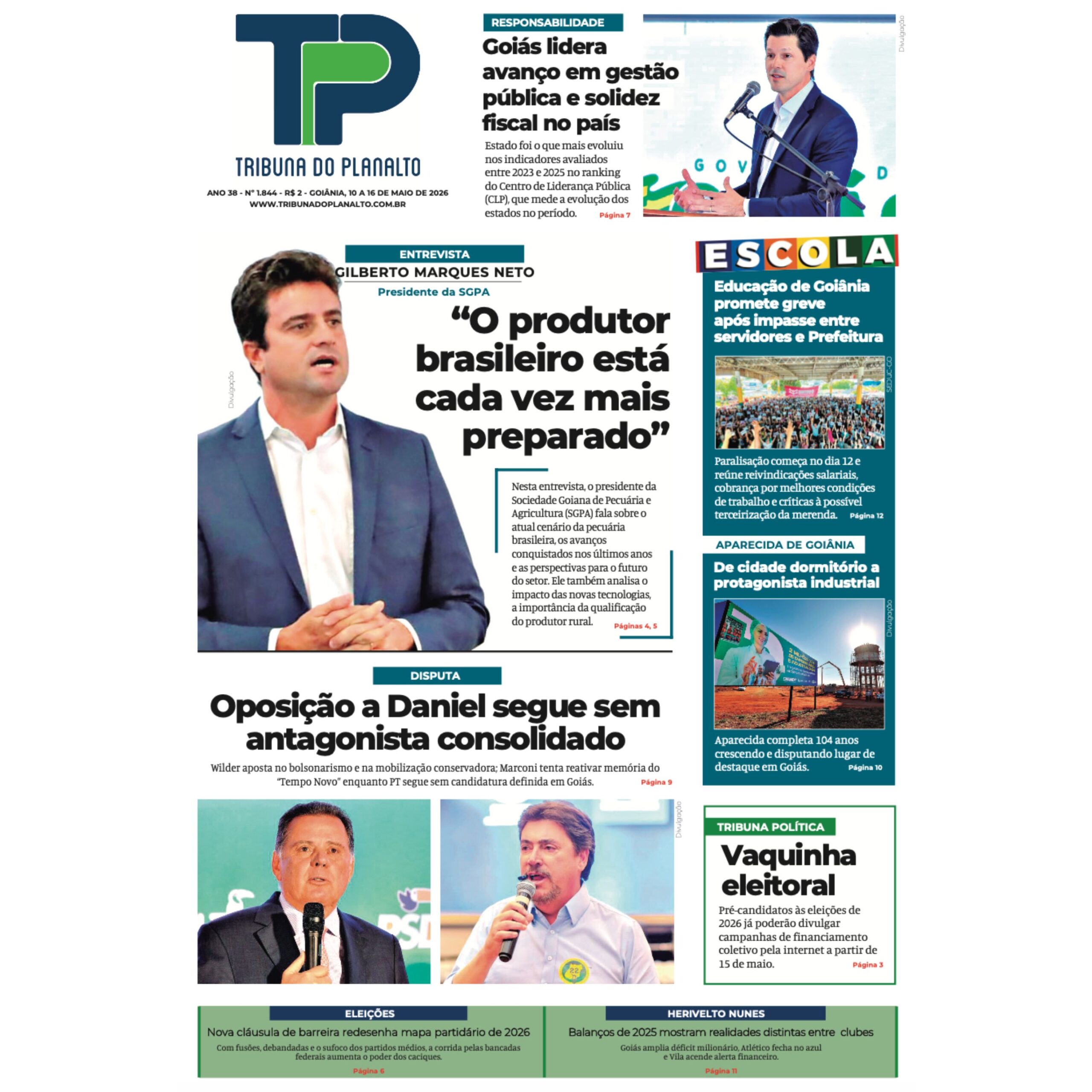 EDIÇÃO Nº 1.844 – GOIÂNIA, DE 10 A 16 DE MAIO DE 2026