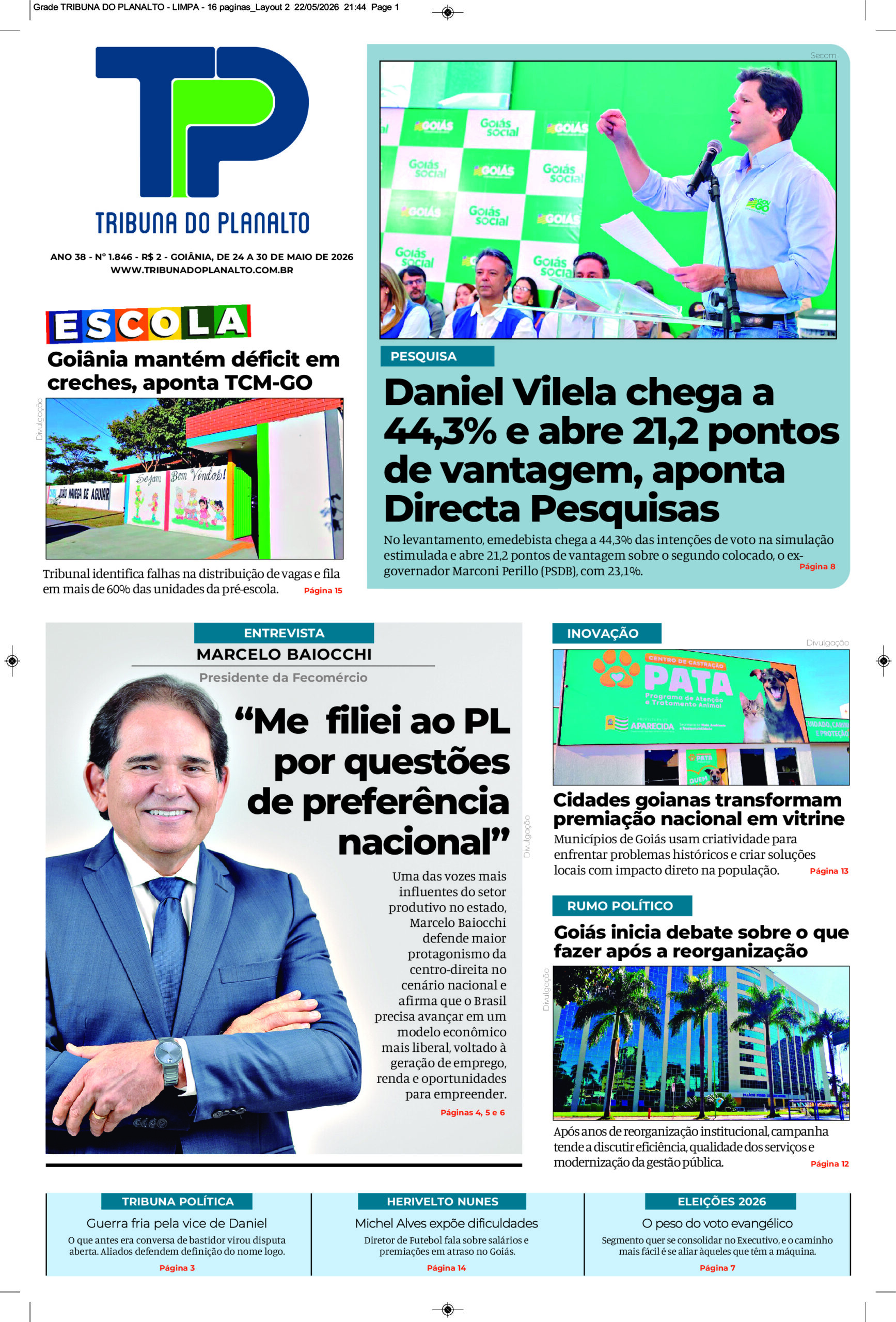 EDIÇÃO Nº 1.846 – GOIÂNIA, DE 24 A 30 DE MAIO DE 2026