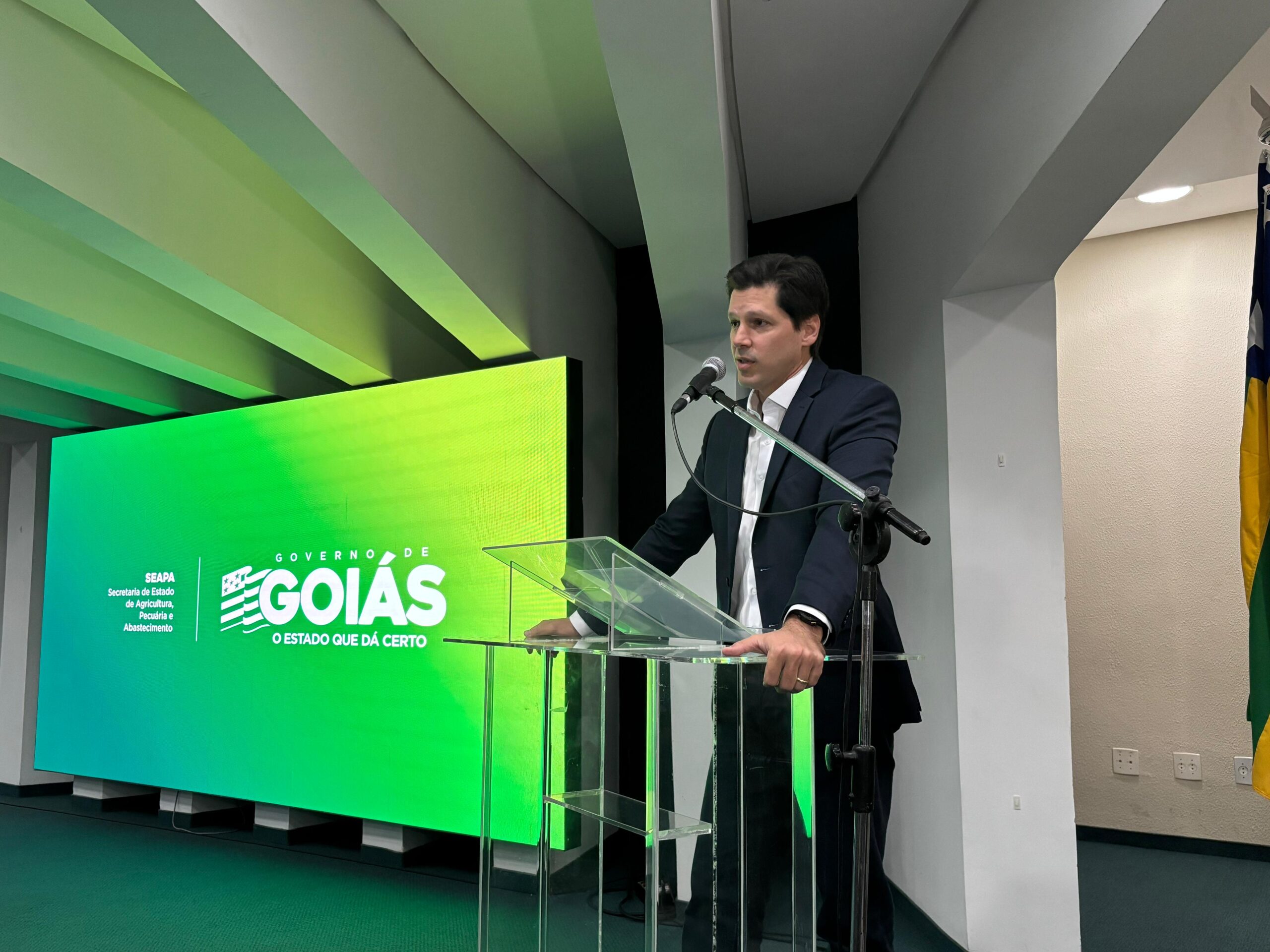 Daniel Vilela afirmou que a extinção da Secretaria da Agricultura em gestões anteriores demonstrava a falta de prioridade dada ao agronegócio em Goiás