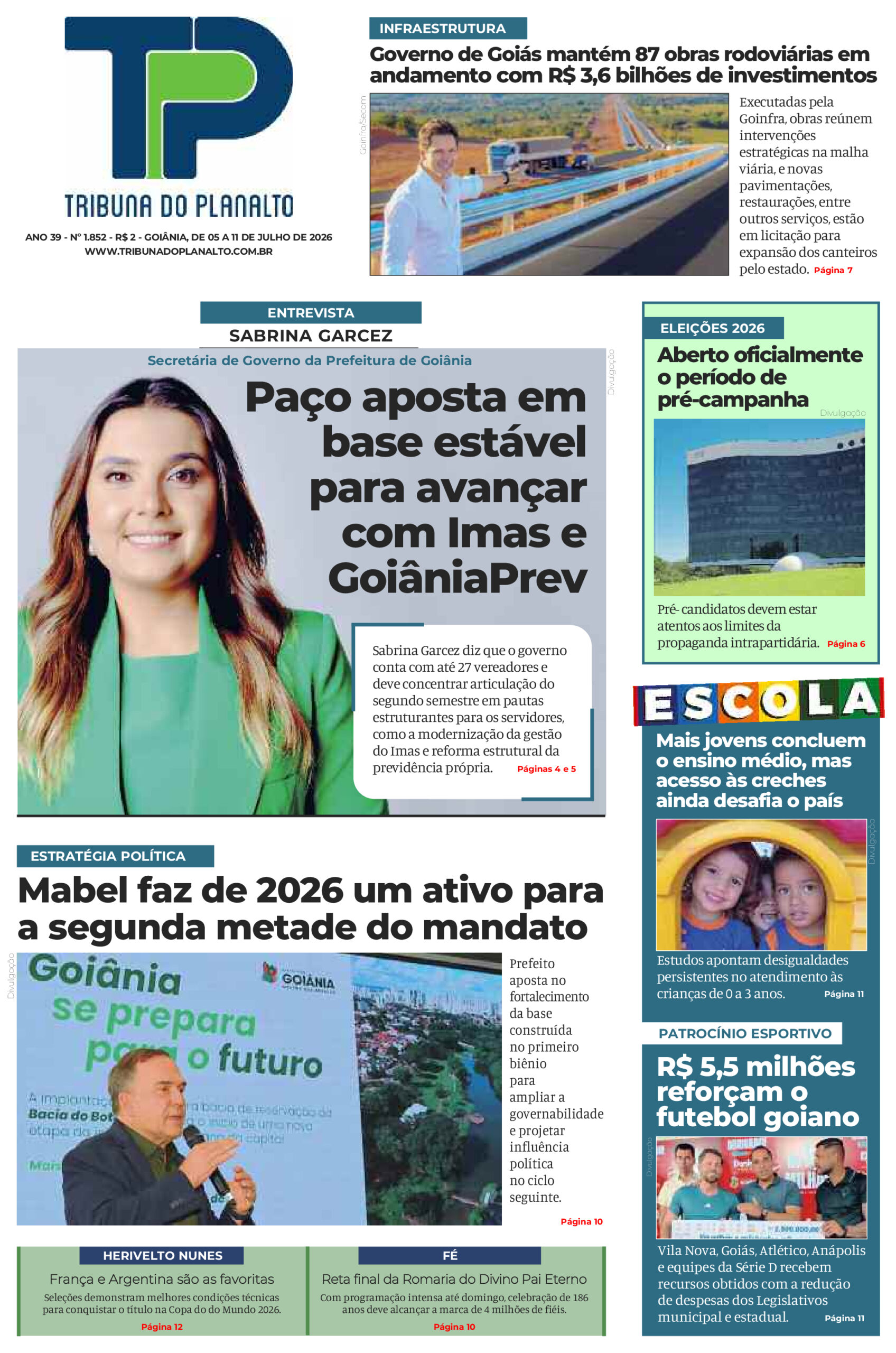 EDIÇÃO N° 1.852 – GOIÂNIA, DE 05 A 11 DE JULHO DE 2026