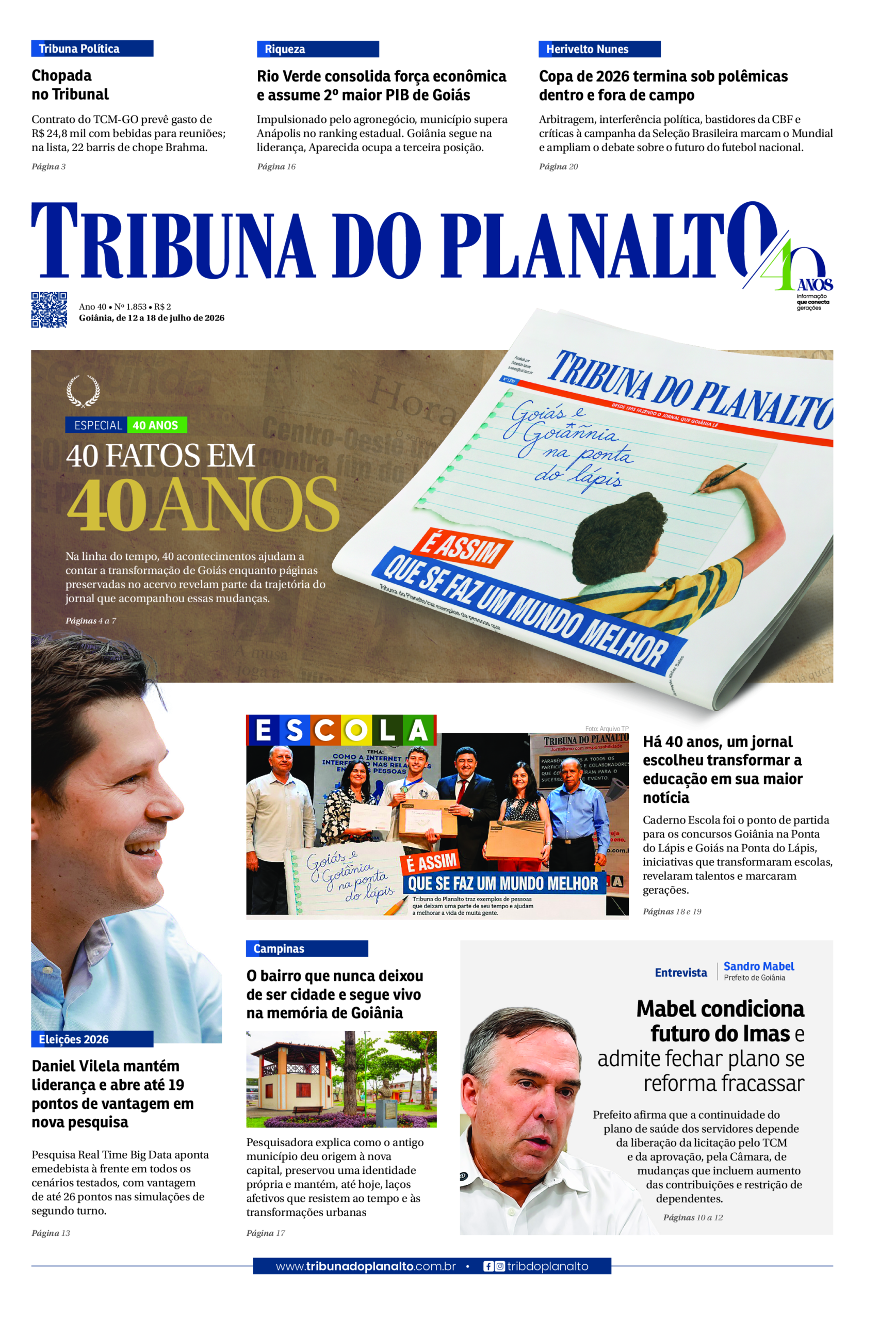 EDIÇÃO N° 1.853 – GOIÂNIA, DE 12 A 18 DE JULHO DE 2026