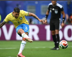 Brasil perde penalti com Bruno Guimarães