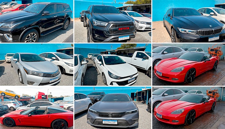 TJGO abre leilão com Corvette, BMW, Hilux SW4 e mais veículos apreendidos