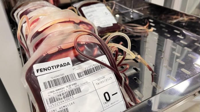 Estoque de sangue O negativo