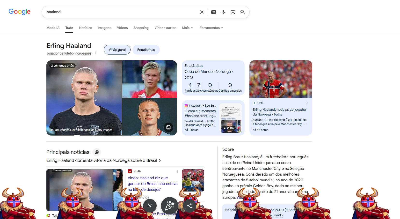Pesquisou 'Haaland'? Google libera animação especial inspirada nos vikings