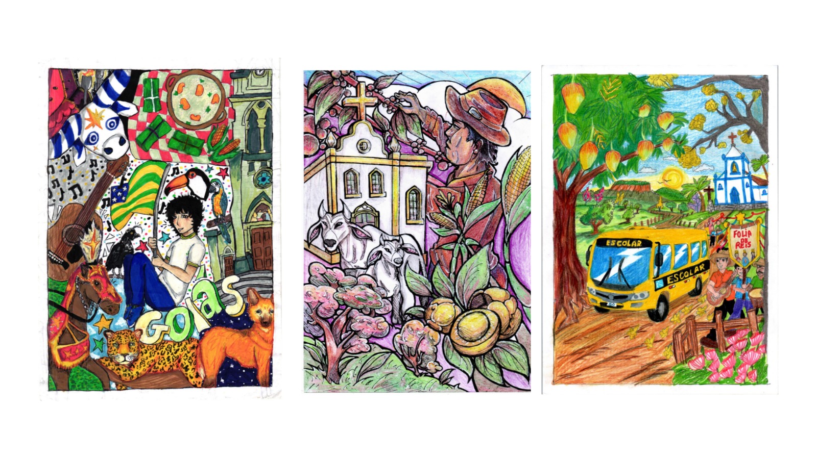 Desenhos de estudantes vão ilustrar capas dos cadernos pedagógicos de Goiás em 2027 - Seduc
