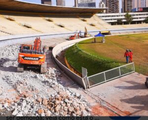 Obras de modernização do Serra começam com a demolição da Geral