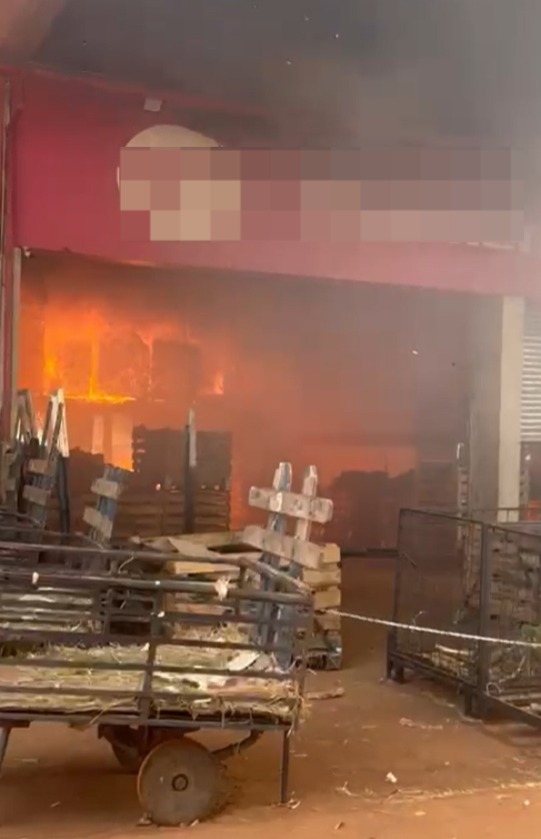 CBMGO combate incêndio em depósito de embalagens no Jardim Guanabara