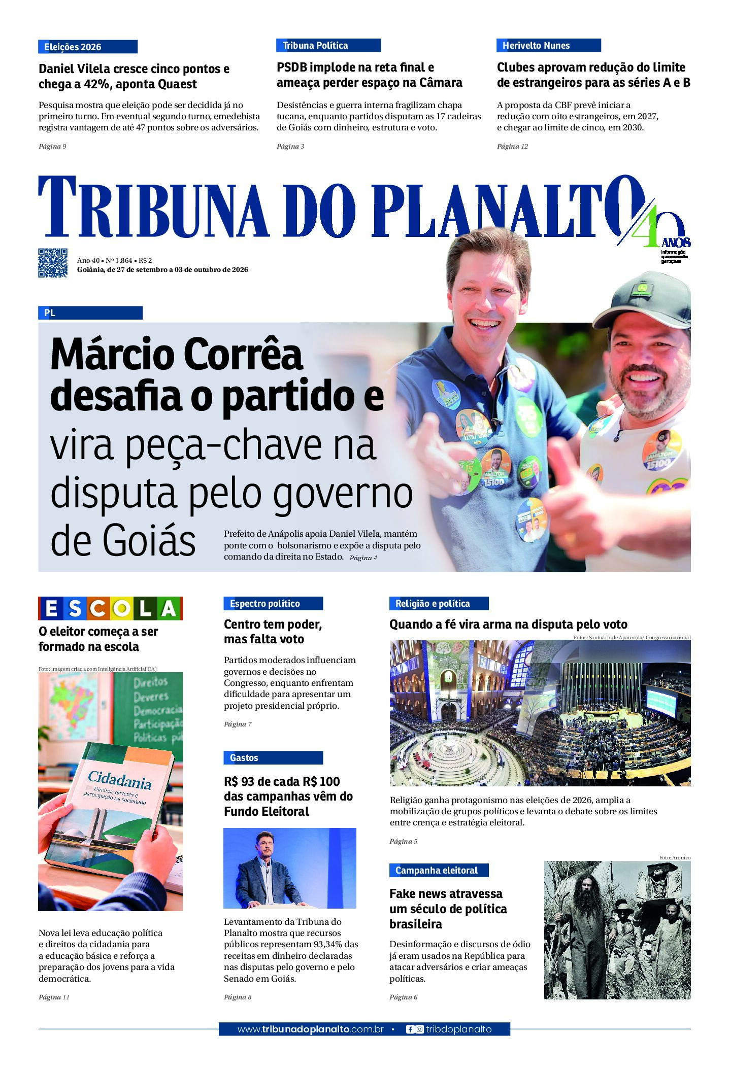 EDIÇÃO N° 1.864 – GOIÂNIA, DE 27 A 26 DE SETEMBRO A 03 DE OUTUBRO DE 2026