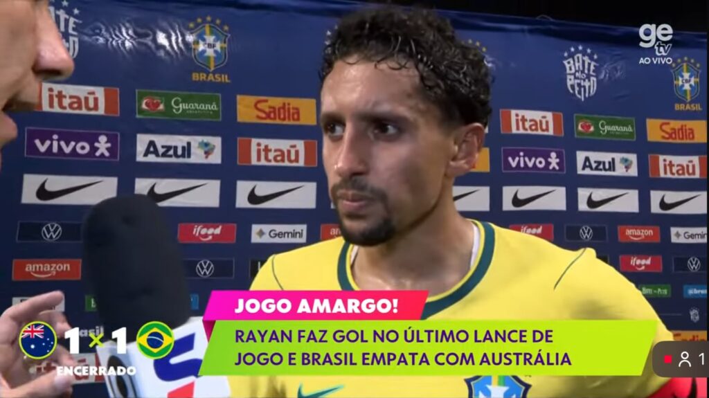 Marquinhos - Entrevista para geTV - Brasil x Austrália