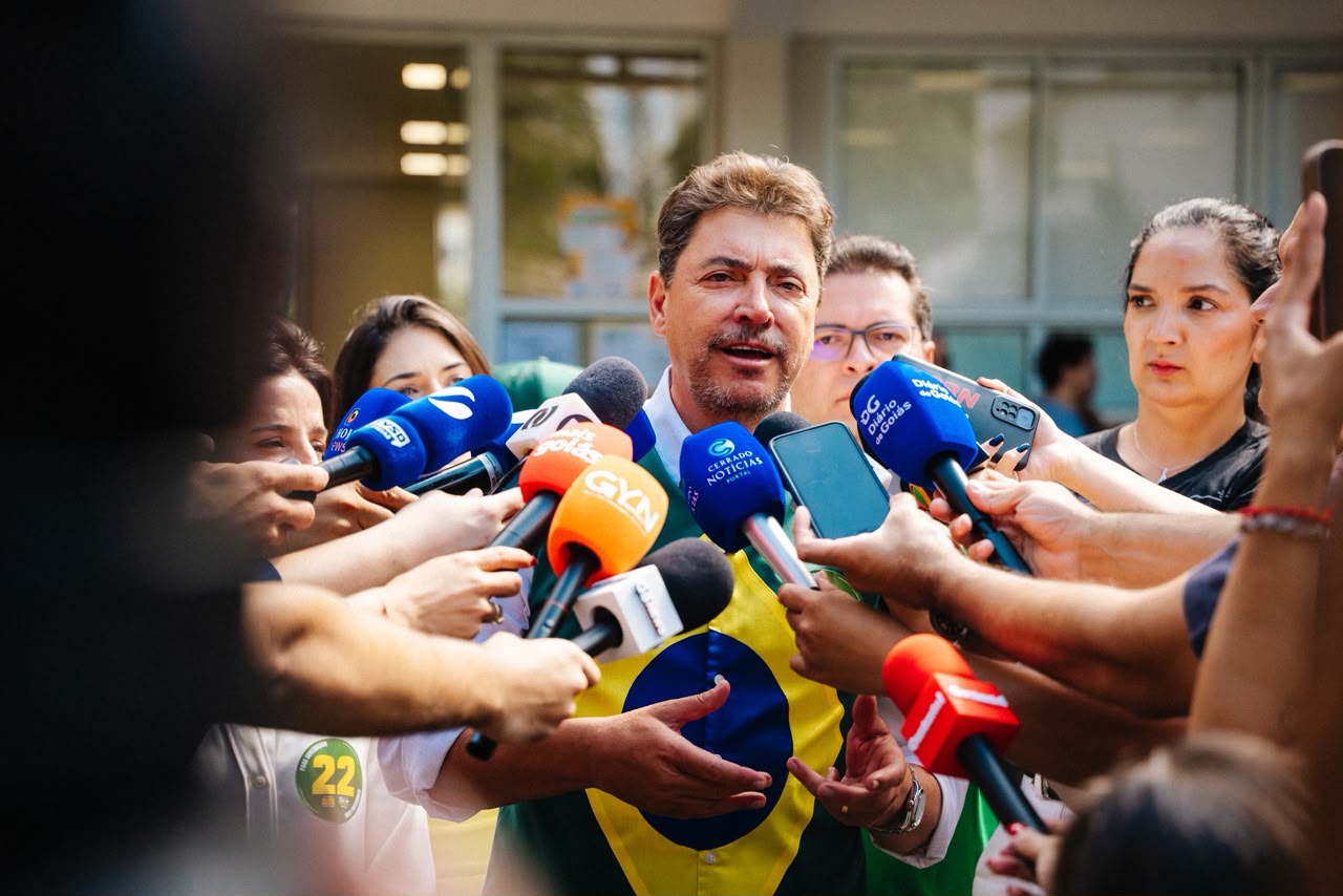 Wilder Morais vota em Goiânia e diz estar confiante em virada nas urnas - Divulgação