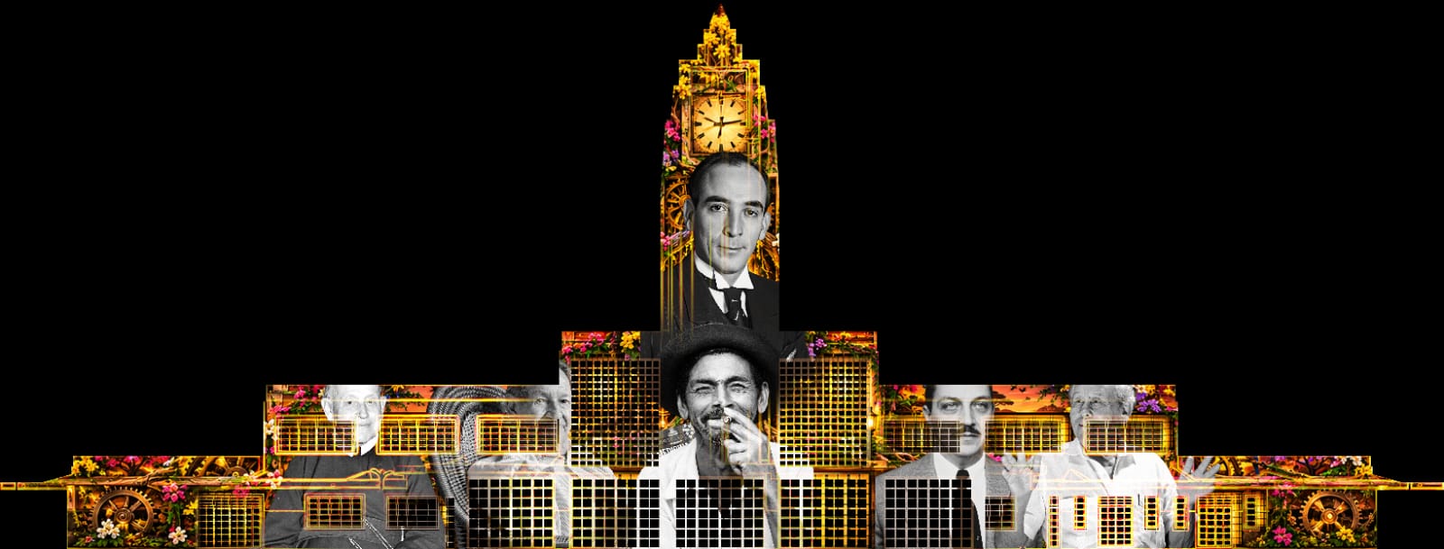 Video mapping transforma Estação Ferroviária em homenagem aos 93 anos de Goiânia - Divulgação