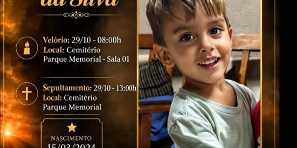Família se despede de menino que morreu dentro de carro em Senador Canedo